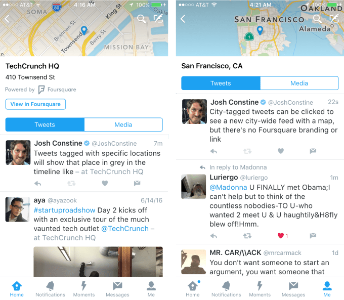 Twitter Location Feed Maps