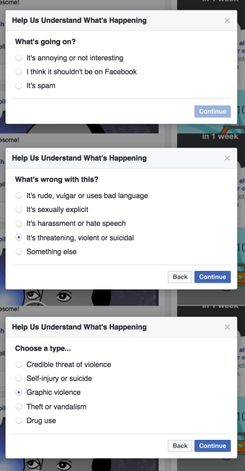 Facebook Reporting Options