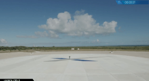 SpaceX "Landing Zone 1" at Cape Canaveral / Screenshot of SpaceX livefeed