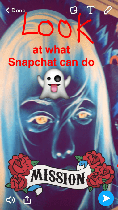 For comparison, Snapchat's video editor includes all sorts of expression tools
