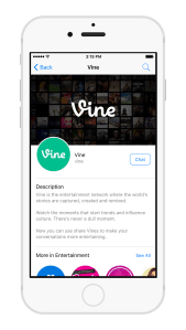 vine profile page on phone