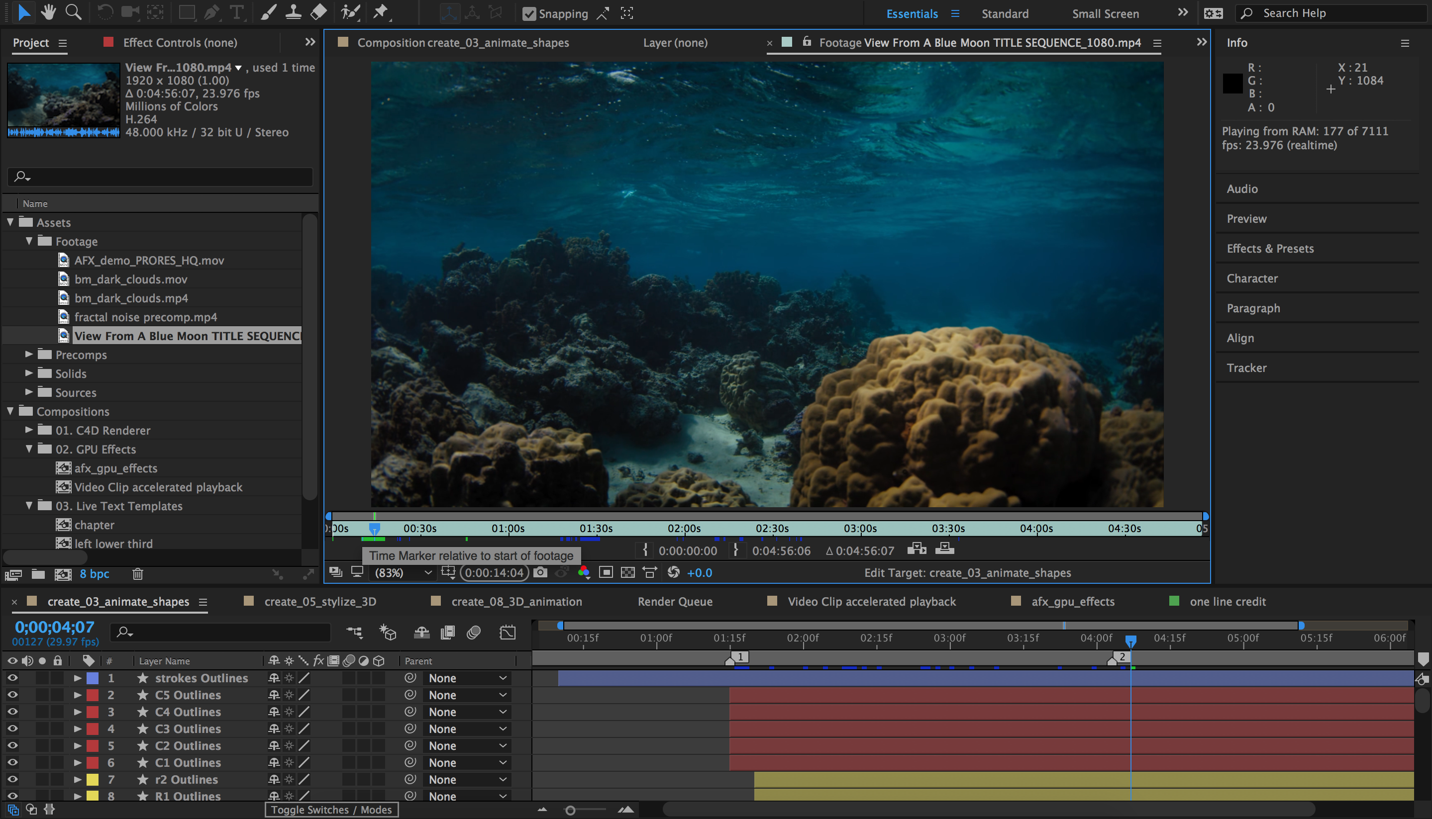 After Effects - Realtime Source Footage Playback