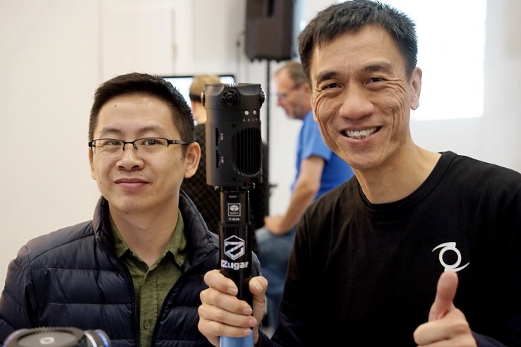 Eric Chen, Co-founder of Z-Cam and Kinson Loo, the company's CEO, posing with Z-Cam S1