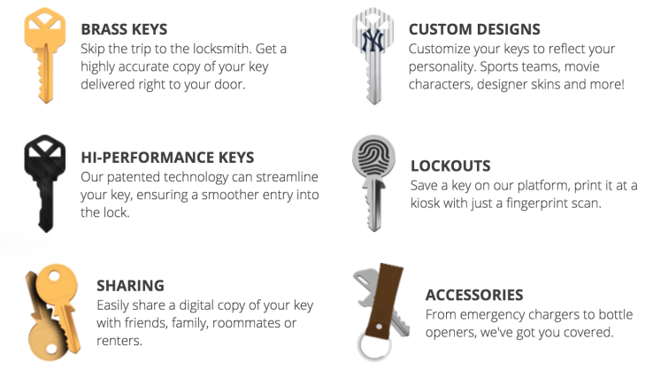 In addition to the obvious services, KeyMe launches a series of value-add services for those who magically want to turn one key onto many
