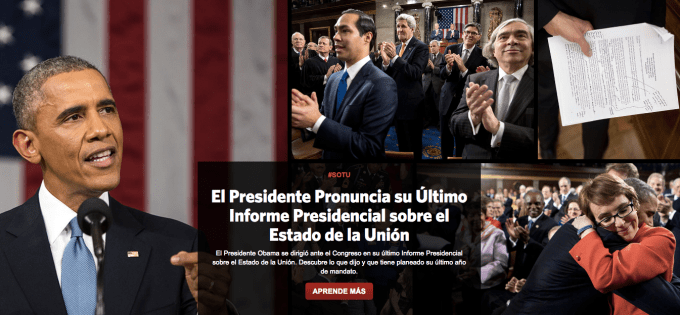 Obama White House website in Spanish