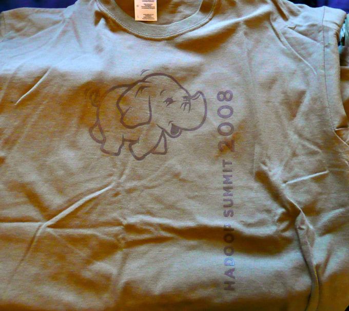 Hadoop elephant on a t-shirt